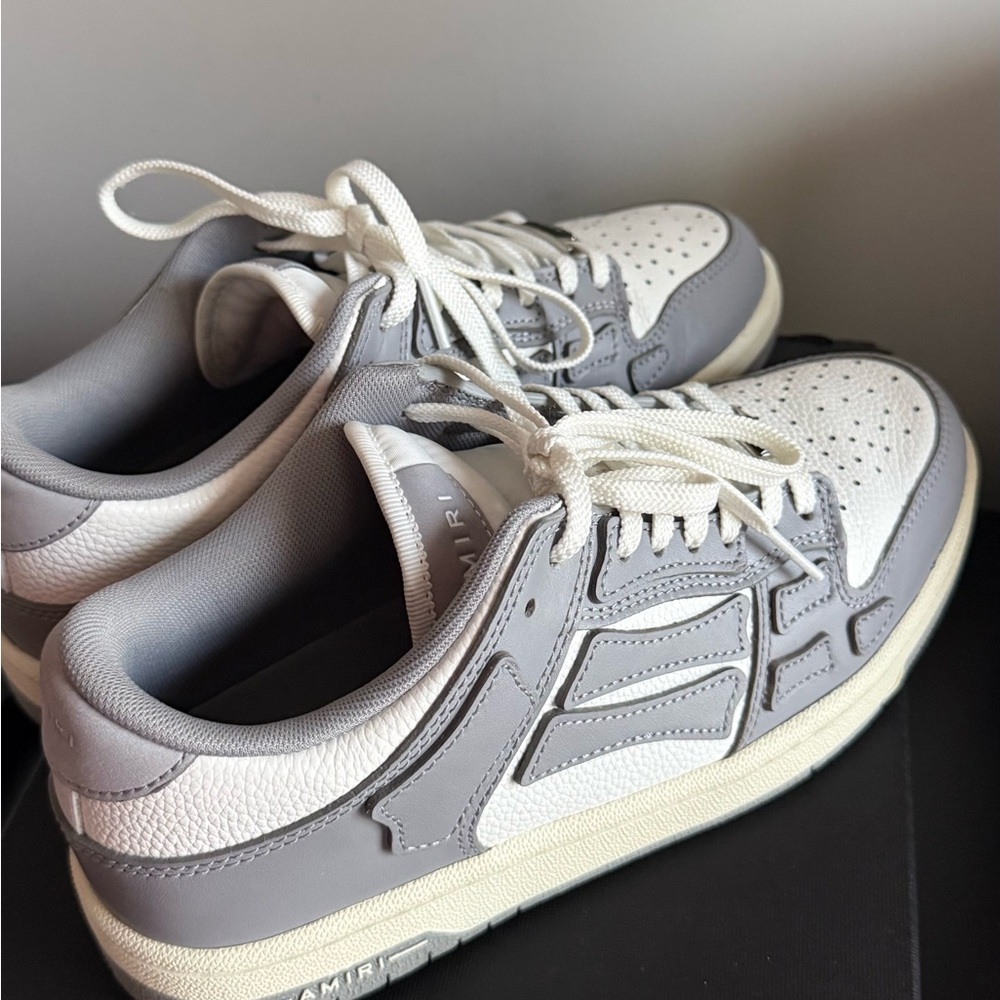 AMIRI White and Gray Men's Sneakers